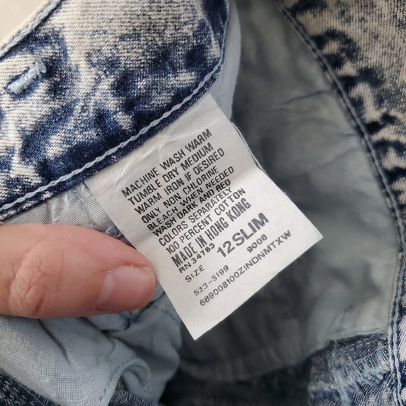 Deadstock Lee Acid High Waist Jeans kids 12 SLIM - Picture 10 of 11